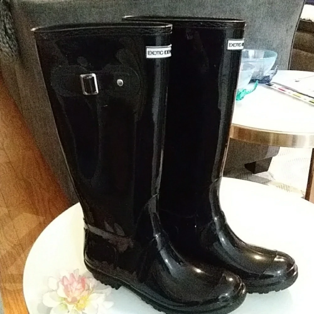 Exotic Identity Original Tall Rain Waterproof PVC, Non-slip Boots